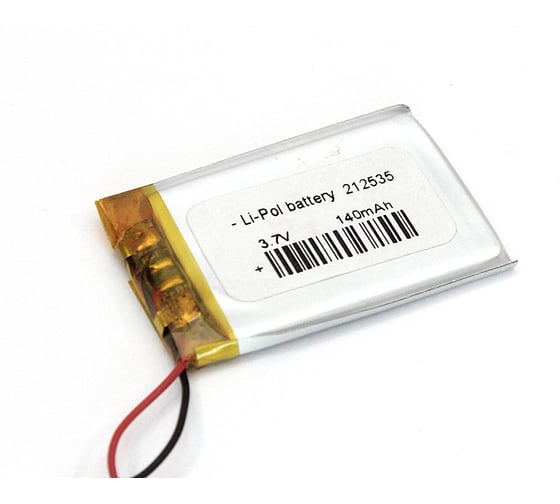 Аккумулятор Li-Pol (батарея) Amperin 2.1*25*35мм 2pin 3.7V/140mAh 79595 1