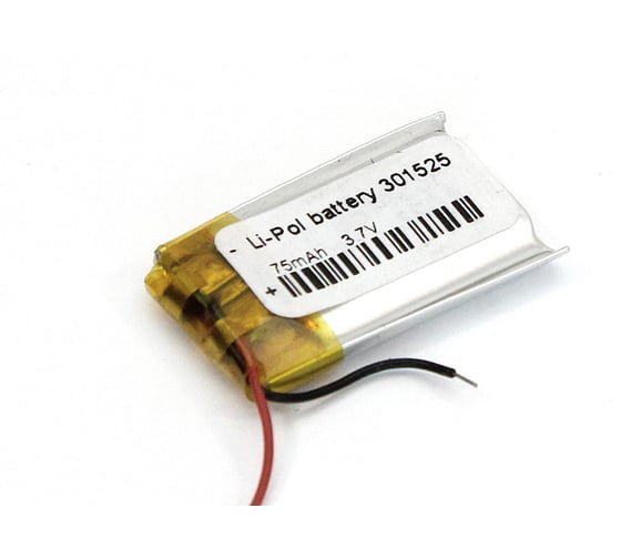 Аккумулятор Li-Pol (батарея) Amperin 3*15*25мм 2pin 3.7V/75mAh 79605 1