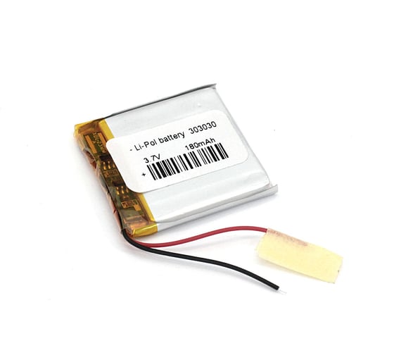 Аккумулятор Li-Pol (батарея) Amperin 3*30*30мм 2pin 3.7V/180mAh 79612 1