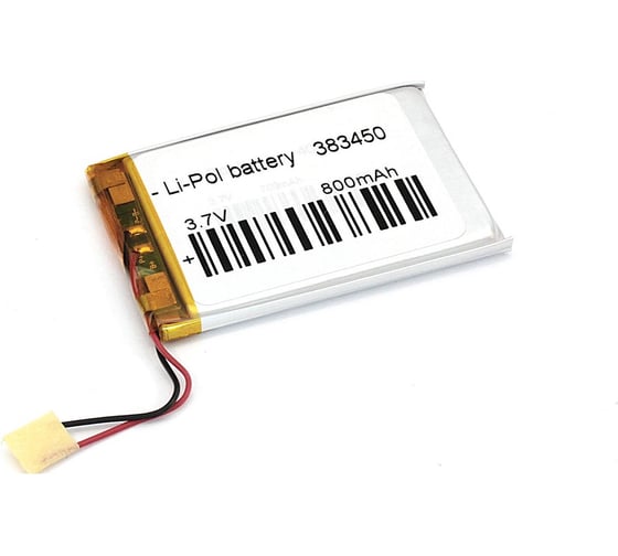 Аккумулятор Li-Pol (батарея) Amperin 3.8*34*50мм 2pin 3.7V/800mAh 79616 1