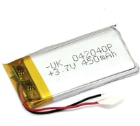 Аккумулятор Li-Pol (батарея) Amperin 4*20*40мм 2pin 3.7V/450mAh 86259