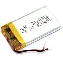 Аккумулятор Li-Pol (батарея) Amperin 4*20*35мм 2pin 3.7V/350mAh 86258