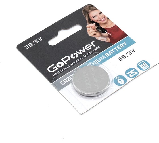 Батарейка GoPower CMOS Amperin CR2032 без контактов 95803 1
