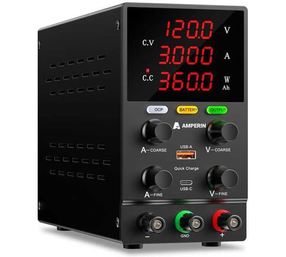Лабораторный блок питания Amperin AI-CW1203 120V, 3A 0110583 1
