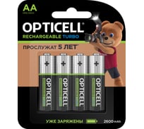Аккумуляторы OPTICELL Turbo AA 2600 мА·ч 4 шт 6080002