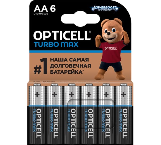 Батарейки OPTICELL Turbo Max AA 6 шт 6053005 1