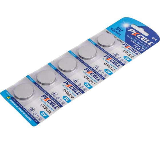 Литиевый элемент питания PKCELL тип - CR2032 5 шт в блистере CR2032-5B