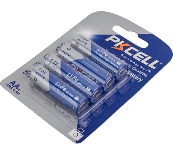 Литиевый элемент питания PKCELL тип - AA 4 шт в блистере Li-Fe AA-4B