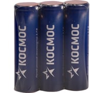 Аккумулятор КОСМОС 18650 Li-ion 3000 mAh
без защиты с выводами под пайку, 3 шт шринк, KOC18650Li30PAS3