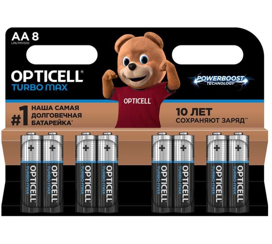 Батарейки OPTICELL Turbo Max AA 8 шт 6053007 1