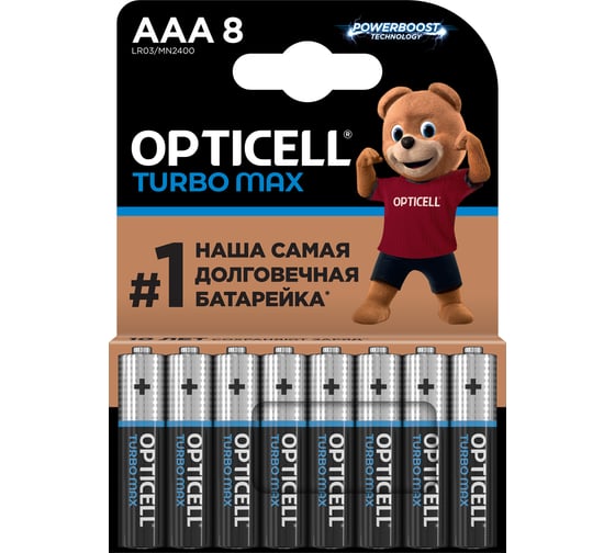 Батарейки AAA OPTICELL Turbo Max 8шт 6053008 1