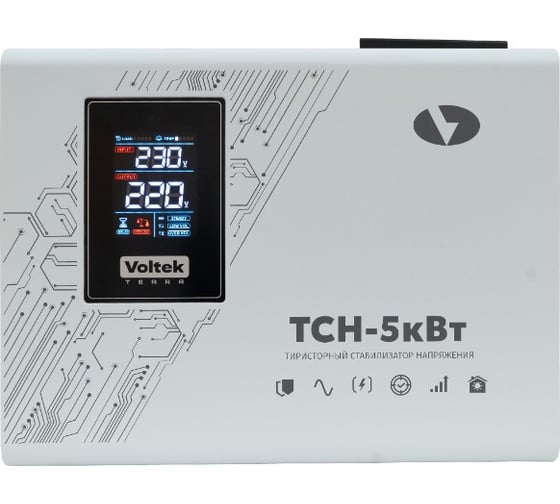 Стабилизатор напряжения однофазный VOLTEKterra VOLTEK ТСН 5000 (5000ВА) VTCH-5000 1