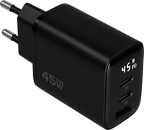 Cетевое зарядное устройство MAGSSORY Digit 45W GaN, с дисплеем и функцией быстрой зарядки, черный ACH008