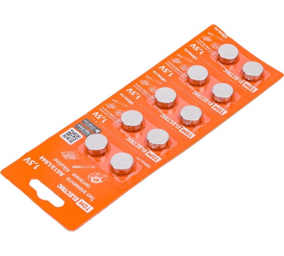 Элемент питания TDM AG13/LR44 Alkaline 1,5V BP-10 10 шт. SQ1702-0044