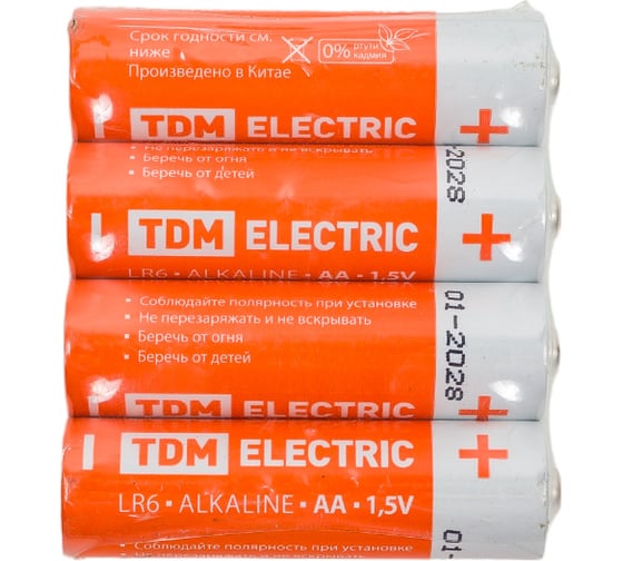 Элемент питания TDM LR6 AA Alkaline 1,5V SR-4 SQ1702-0034