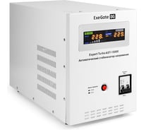 Стабилизатор напряжения ExeGate Expert Turbo AST-15000 15000ВА, вход 80-260В, цветной дисплей, выход 220В±8 , КПД 98 , 5 уровней защиты, задержка, усиленный 291762