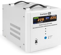 Стабилизатор напряжения ExeGate Expert Turbo AST-8000 8000ВА, вход 80-260В, цветной дисплей, выход 220В±8 , КПД 98 , 5 уровней защиты, задержка, усиленный 291734