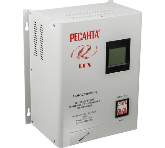 Стабилизатор напряжения Ресанта АСН 12000 Н/1-Ц Lux 63/6/22