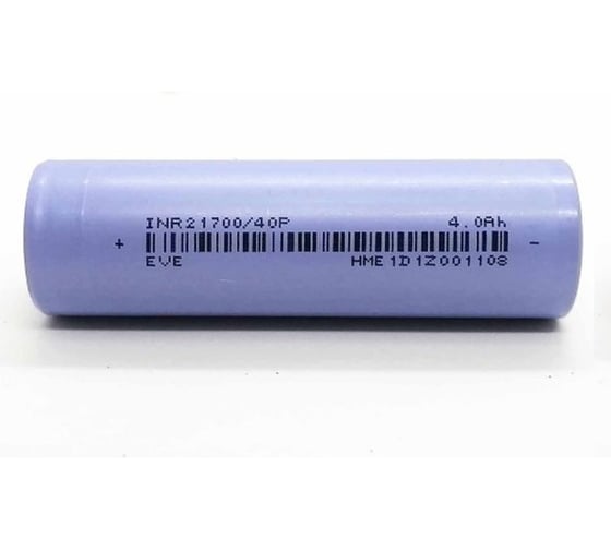 Аккумулятор EVE 21700 4000мАч INR21700-40P Energy 3.6 В, Li-Ion высокотоковый с плоским электродом, 4 штуки 6799470 1