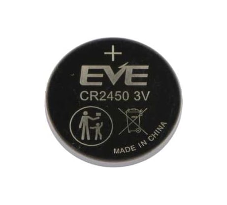 Литиевая батарейка дисковая EVE Energy CR2450 (таблетка; button) для приборов, счетчиков, автомобилей, Li-MnO2, 10 штук 7054476