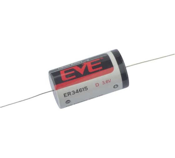 Литиевая батарейка EVE Energy ER34615/P тип D для автомобилей, счетчиков и датчиков, с аксиальными выводами, Li-SOCl2 2299558 1