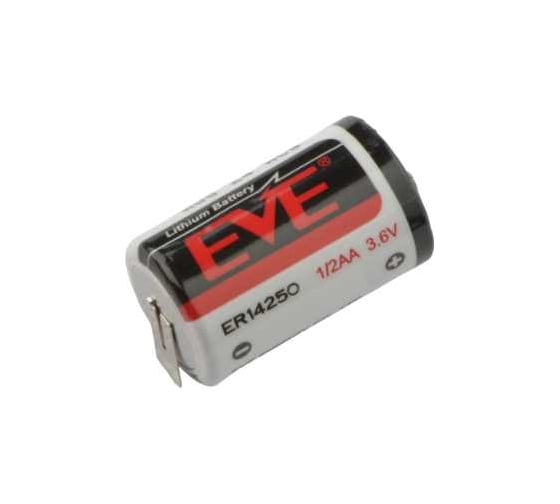 Литиевая батарейка EVE Energy ER14250/2PT тип 1/2AA для автомобилей, счетчиков и датчиков, с выводами для запаивания, Li-SOCl2, 2 штуки 7054479 1