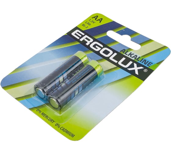 Батарейка Ergolux 1.5В LR6 Alkaline BL-2 11747