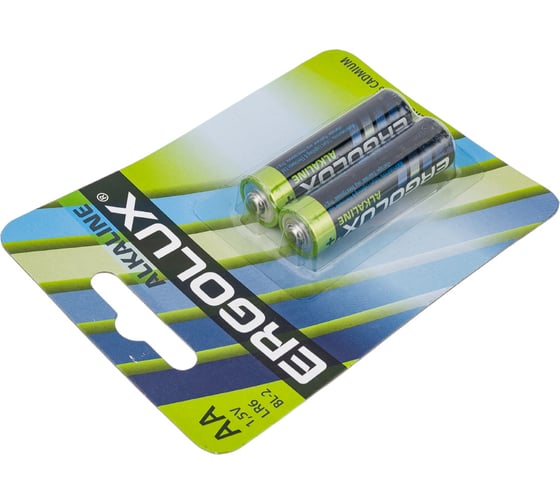 Батарейка Ergolux 1.5В LR6 Alkaline BL-2 11747