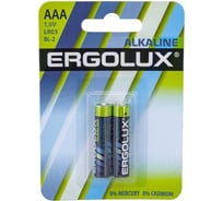 Батарейка Ergolux 1.5В LR03 Alkaline BL-2 LR03 BL-2 11743