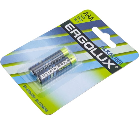 Батарейка Ergolux 1.5В LR03 Alkaline BL-2 LR03 BL-2 11743
