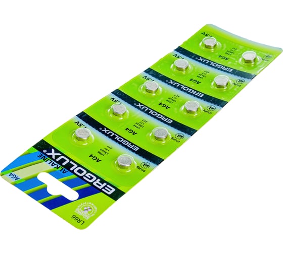 Батарейка для часов Ergolux AG 4 BL-10 AG4-BP10, LR66/LR626/177/377 14315