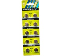 Батарейки для часов Ergolux AG10 BL-10 AG10-BP10 LR54/LR1130/189/389 14321 20225878