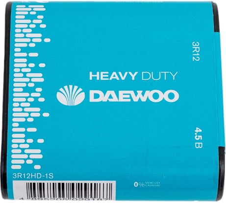 Батарейка Солевой элемент питания DAEWOO "квадрат" 3R12 4.5В Heavy Duty 1S(уп.1шт) 5029187