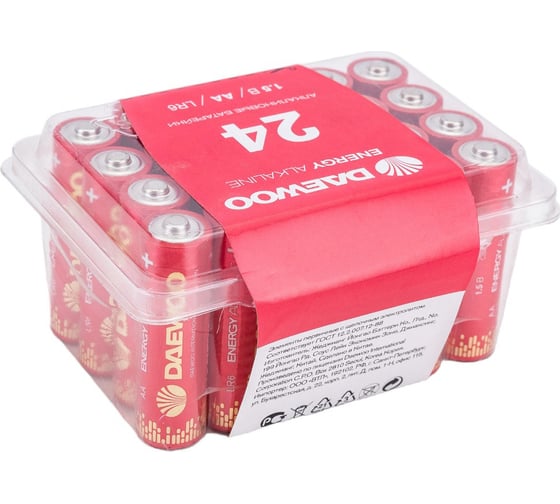 Батарейка Алкалиновый элемент питания DAEWOO AA/LR6 1.5В Energy Alkaline Pack-24 (уп.24шт) 5029842