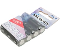 Батарейка VKL electric LR 6 / АА Alkaline BLх4 1,5В 1011500