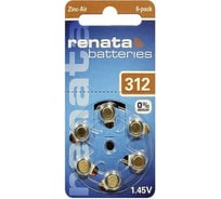 Батарейка для слуховых аппаратов Renata ZA 312 BL-6 1.4V/170mAh 4391