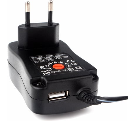 Универсальный Блок питания Gembird 3В-12В, 30Вт, порт USB, 8 штекеров, NPA-AC5