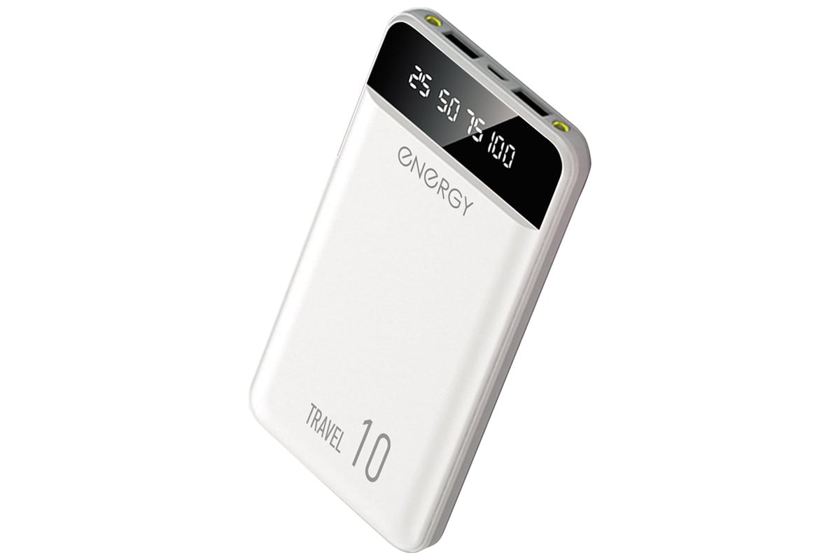 Внешний аккумулятор Energy Power Bank 10 000 Travel белый 103582