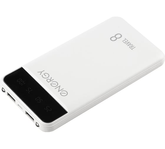 Внешний аккумулятор Energy Power Bank 8000 Travel белый 103581