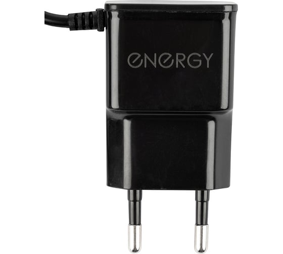 Сетевое зарядное устройство Energy ET-13 с кабелем micro-USB 1А цвет - чёрный 100295