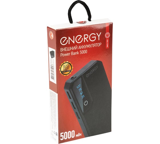 Внешний аккумулятор Energy Power Bank 5000 черный 103570