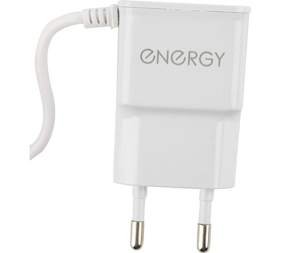 Сетевое зарядное устройство Energy ET-14 с кабелем Type-C 1А цвет - белый 100298 1