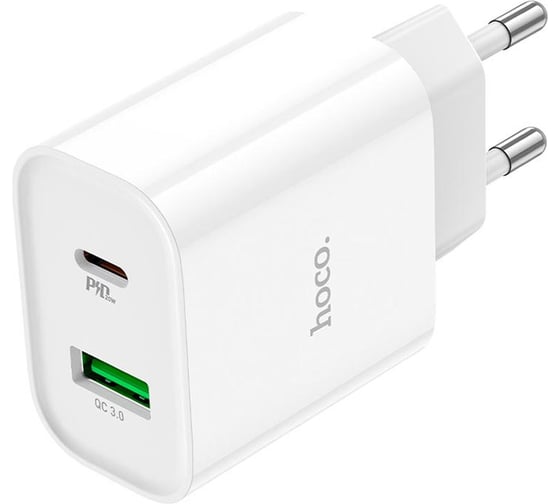 Блок питания (сетевой адаптер) Amperin HOCO C80A Rapido PD20W+QC3.0, Type-C, USB, белый 092133 1