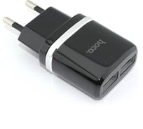Блок питания (сетевой адаптер) Amperin HOCO C12 Smart два порта USB, 5V, 2.4A, черный 092140