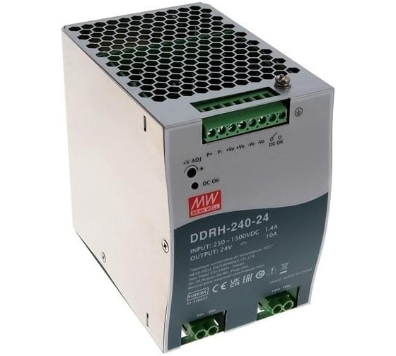Преобразователь DC-DC Mean Well DDRH-240-24 на DIN-рейку Т03745256 1