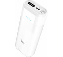 Портативный аккумулятор Hoco B35А, 5200мА/ч, USB, 1A, белый 6957531081555