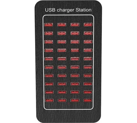 Зарядная станция PALMEXX YFY-A62 40xUSB (5V-2.4A), 200W, цвет чёрный PX/PA-YFYA62