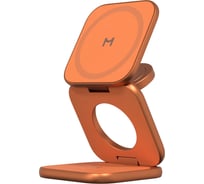 Складное беспроводное зарядное устройство 3 в 1 MAGSSORY Fold Ultra для Apple, с магнитами, с поддержкой Qi2.2, оранжевый WCH083or
