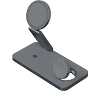 Складное беспроводное зарядное устройство MAGSSORY 3 в 1 Yoga для Apple, с магнитами, с поддержкой Qi2, midnight WCH016m