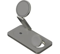 Складное беспроводное зарядное устройство MAGSSORY 3 в 1 Yoga для Samsung, с магнитами, с поддержкой Qi2, titanium WCH017t